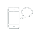 Cellphone text icon